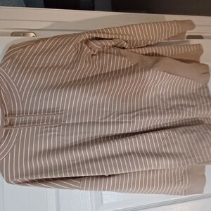 Time and Tru striped Tan Long Sleeve Top. Size 2X